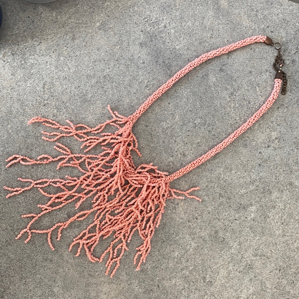 Peach / Pink Statement Necklace